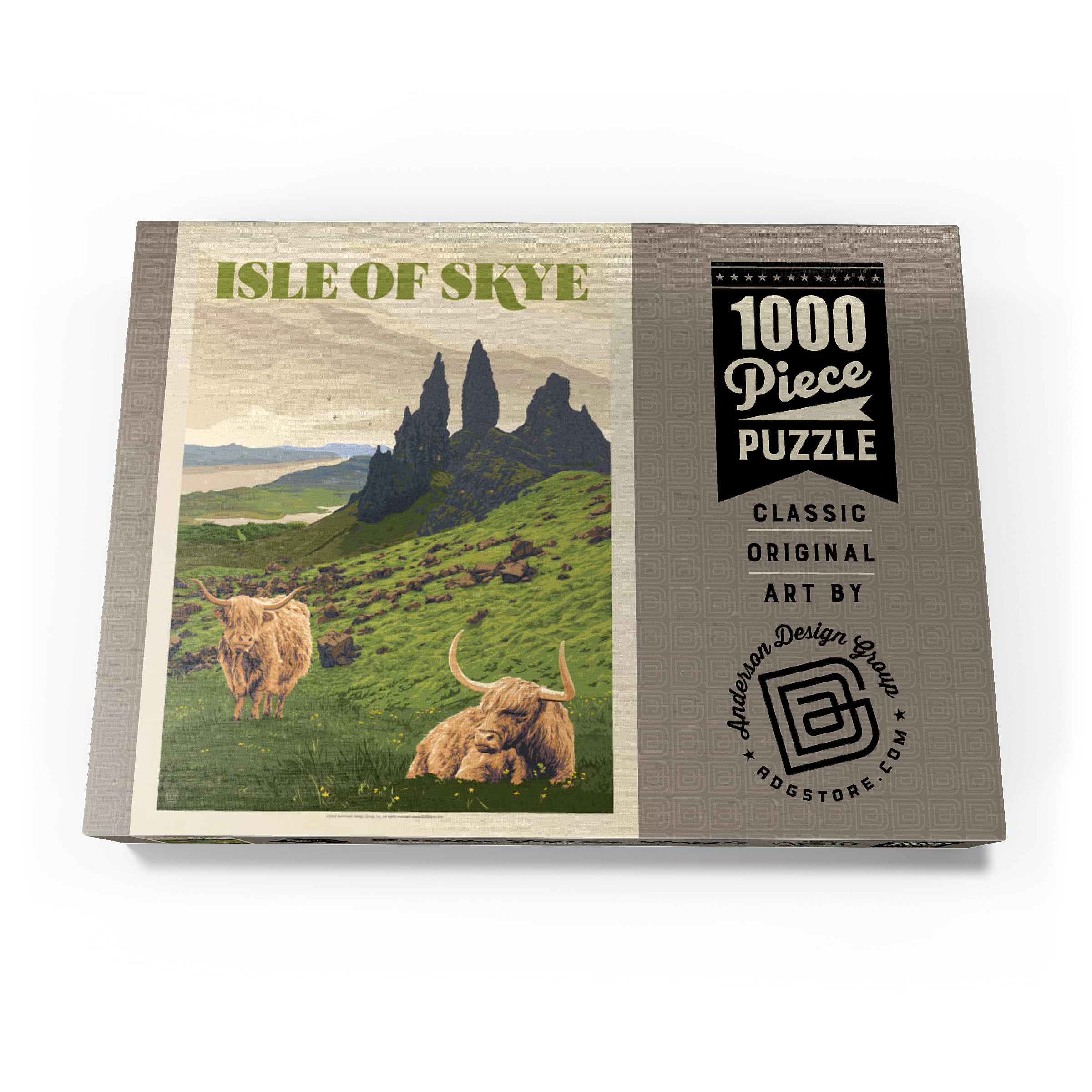 Szkocja: Wyspa Skye, Vintage Plakat - Premium 1000 sztuk Puzzle - MyPuzzle Specjalna kolekcja Anderson Design Group