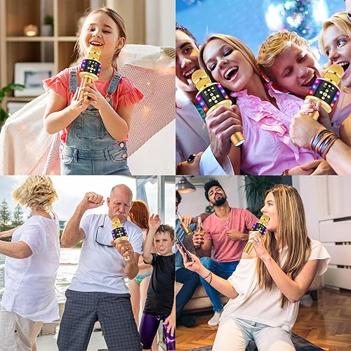 Miniatura 2 de BONAOK Q78 y G50 Micrófono inalámbrico Bluetooth para karaoke portátil con altavoz karaoke para cantar en casa, fiesta, regalo para niños y adultos