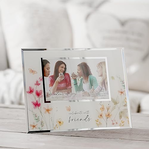 Miniatura 4 de Pavilion Gift Company - Friends - Marco de fotos de vidrio con espejo - Capacidad para fotos de 6 x 4 pulgadas, marco de fotos de amigos, regalo