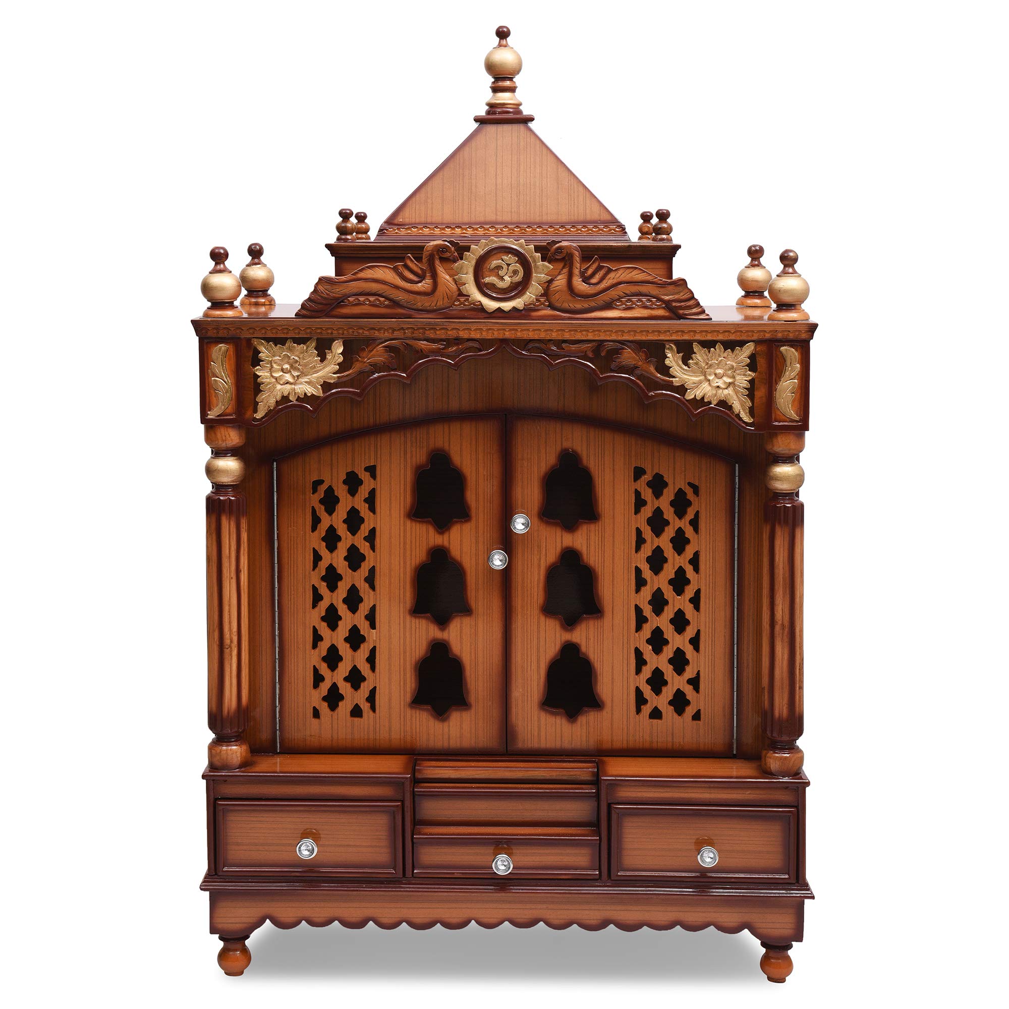 Buy DZYN Furnitures Pooja Graham Large Home Temple Pooja Mandir Big Size Wooden Mandir for Home