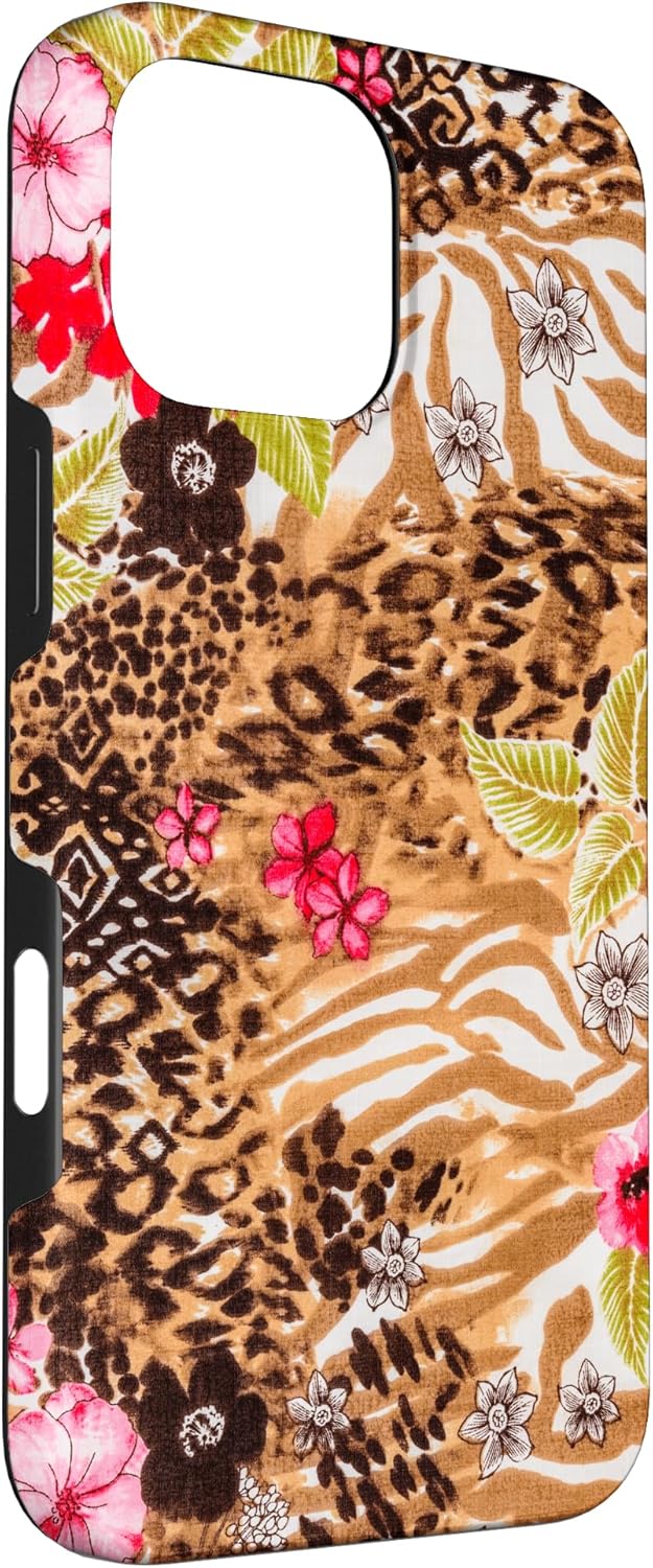 iPhone 16 Pro Max Tropical Leopard Case