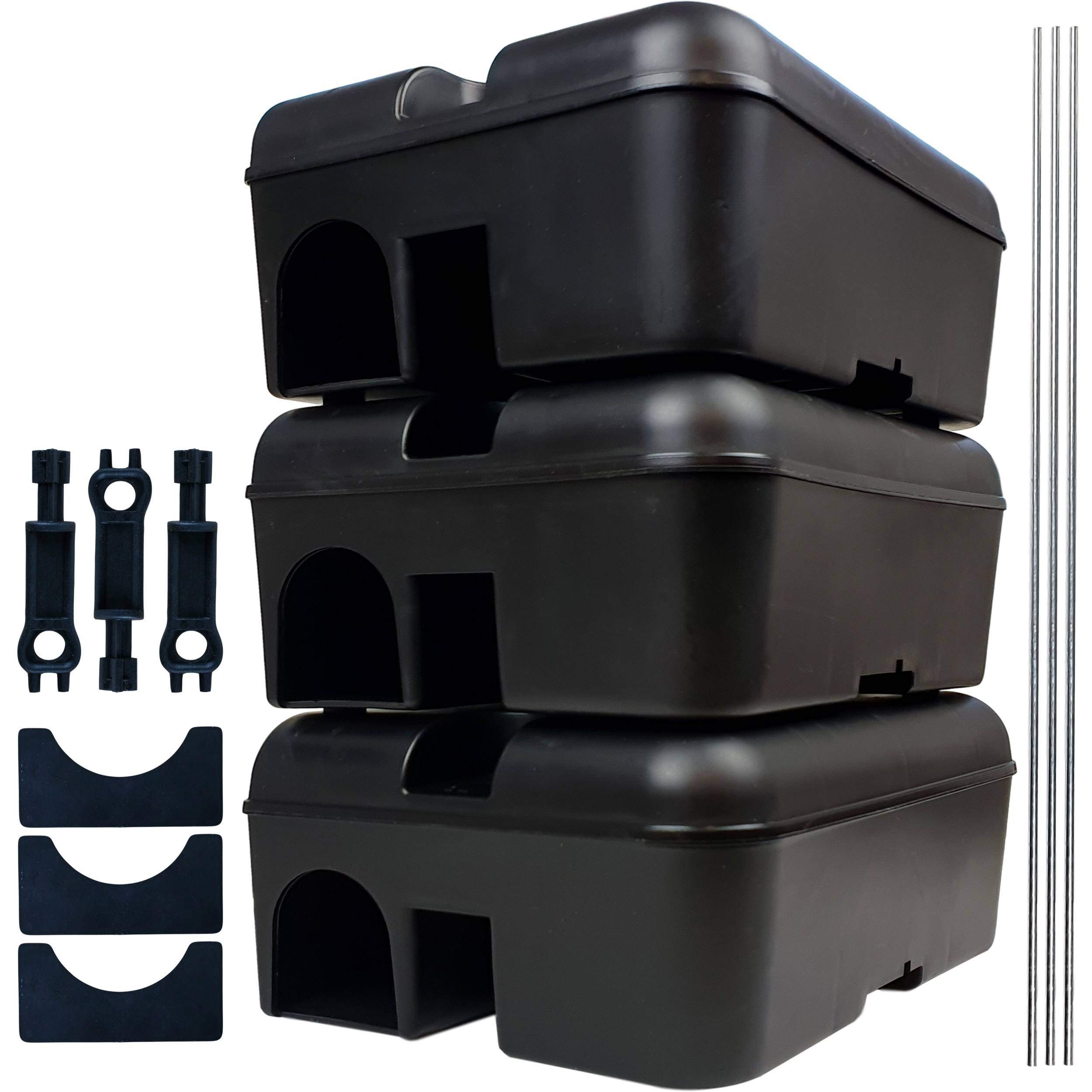 3 x Roshield Professional Baiter Rat & Mouse Bait Station - Holds Traps & Poison Bait