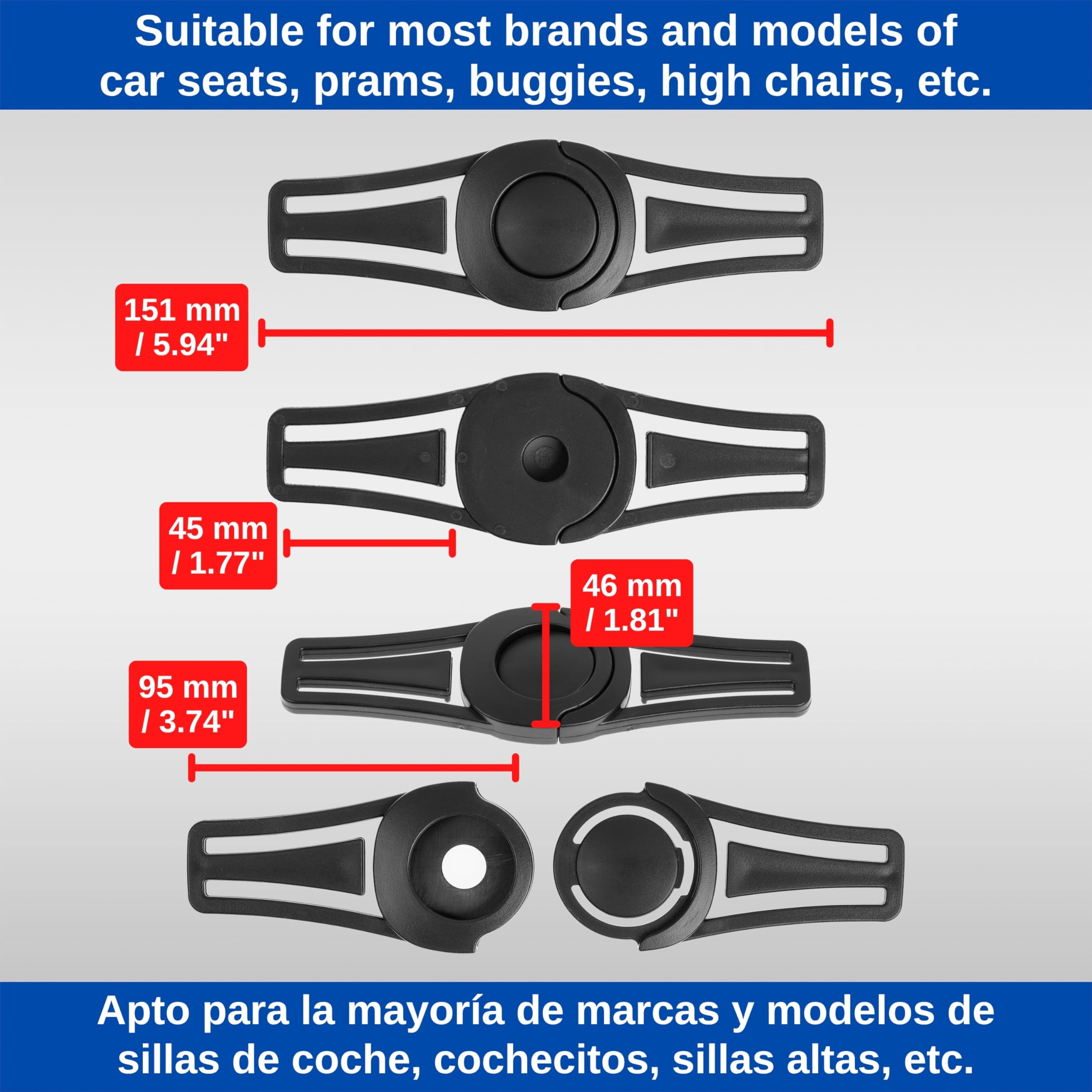 Protector de la hebilla del cinturón de seguridad del coche, 1 pieza, negro, clip de seguridad del cinturón de pecho para la mayoría de los asientos de coche, clip del cinturón de seguridad
