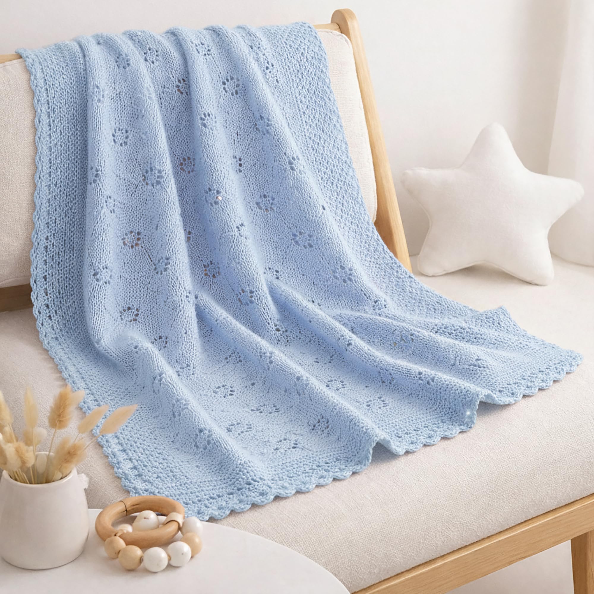 Ovillos para tejer, 100% Pura Lana Merino Virgen Extrafina de Lana Gatto. Línea infantil Baby Soft, lana natural para bebé con Aloe Vera, 250 g. 850 mt, (Azul Claro - 12260, 5)