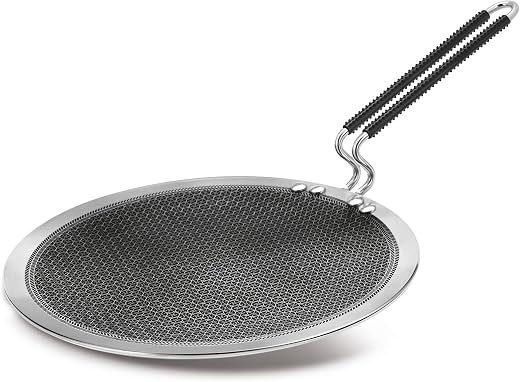 MILTON Pro cook Induction Cookware &amp; Gas Stove Friendly Triply Hexa Tech Stainless Steel Concave Tawa 26 cm | Honeycomb No...