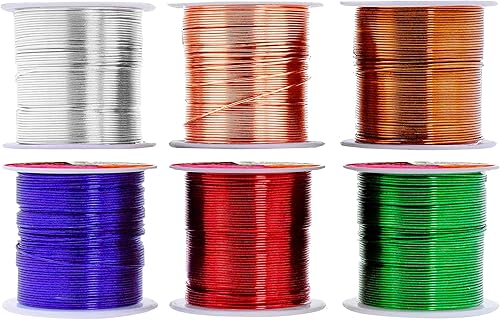Vista 193 de Mandala Crafts Alambre de aluminio anodizado de calibre 8 para hacer joyas, alambre neutro flexible de color de 128 pies, flexible y flexible