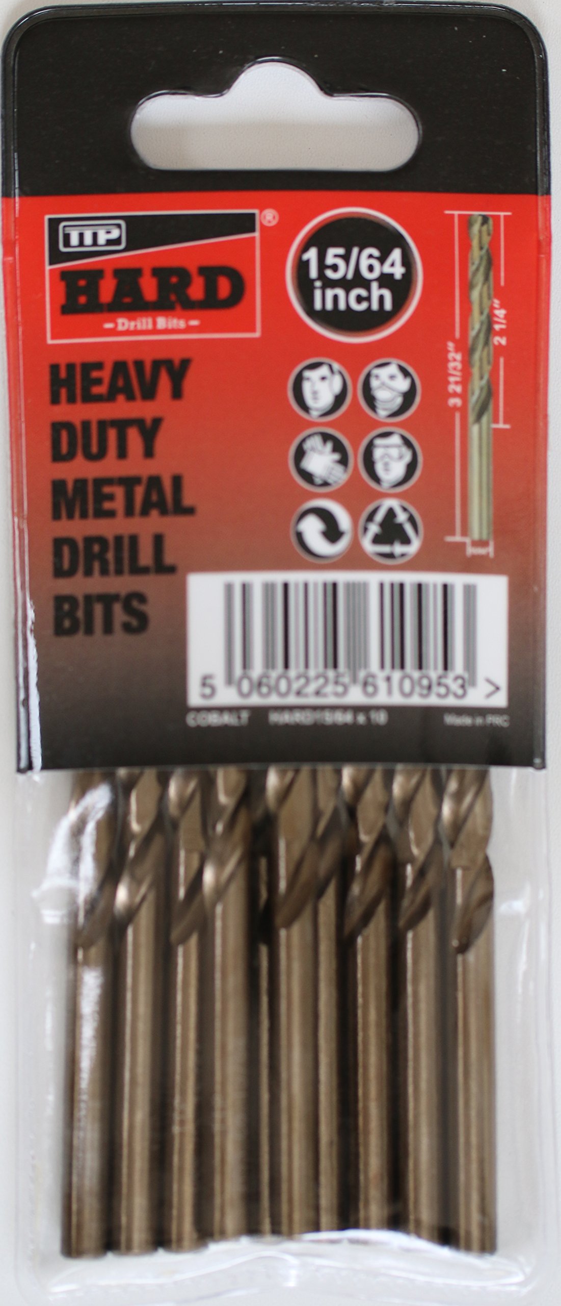 Buy Cobalt M35 imperial 15/64” drill bits for metal by TTP HARD drills