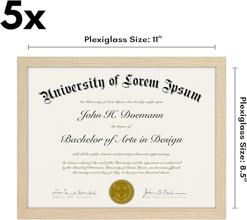 Vista 289 de Americanflat Portarretratos de 5 x 6 pulgadas con plexiglás pulido, juego de 5 portarretratos de 2 x 3 pulgadas con paspartú o para fotos de 5 x 6