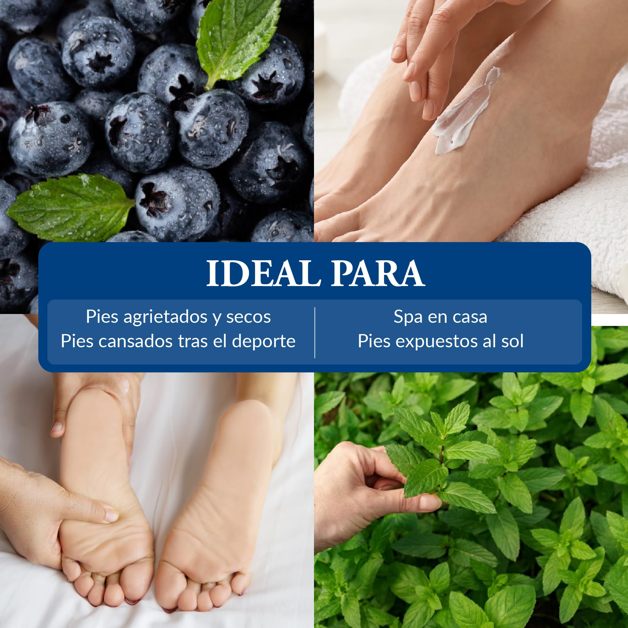 Kaeso Mascarilla para Pies con Menta y Arándanos 450ml que Hidrata y Repara la Piel Seca - Mascarilla Calmante que Suaviza y Nutre Pies Agrietados - Tratamiento Refrescante y Antiedad