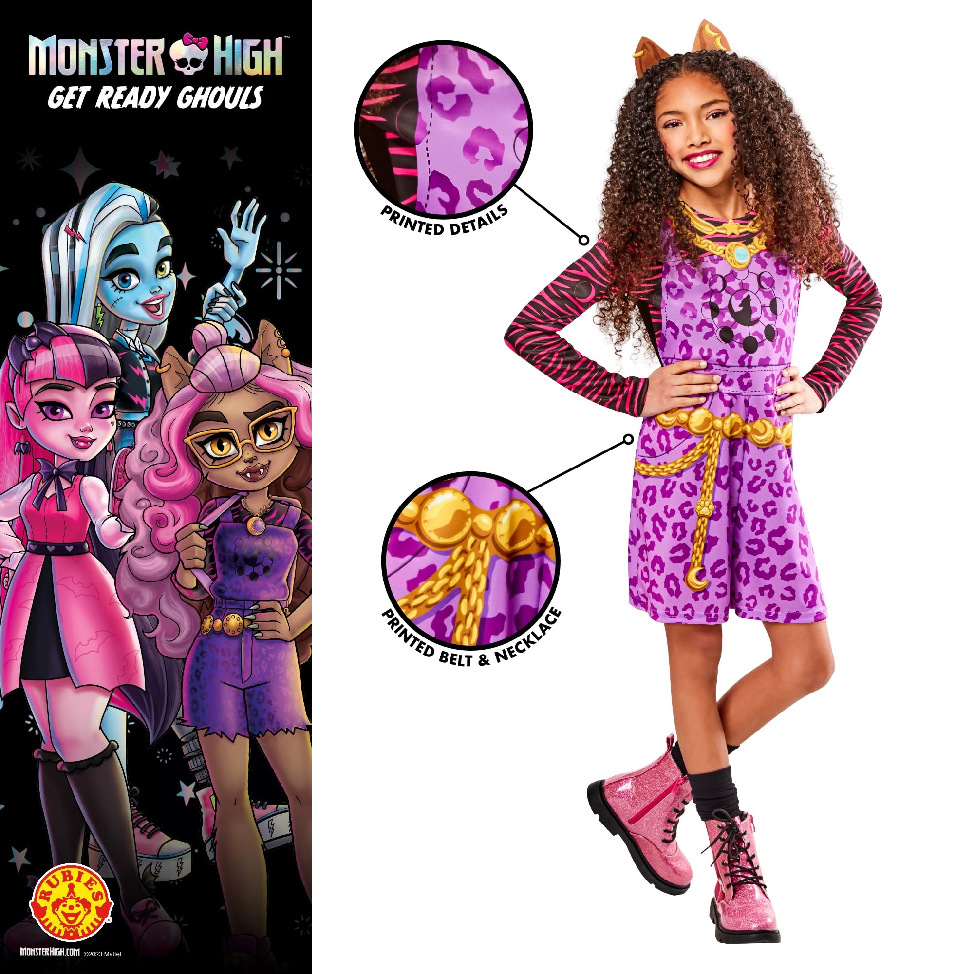 Rubie's Official Monster High Clawdeen Wolf Child Costume, Kids Fancy Dress
