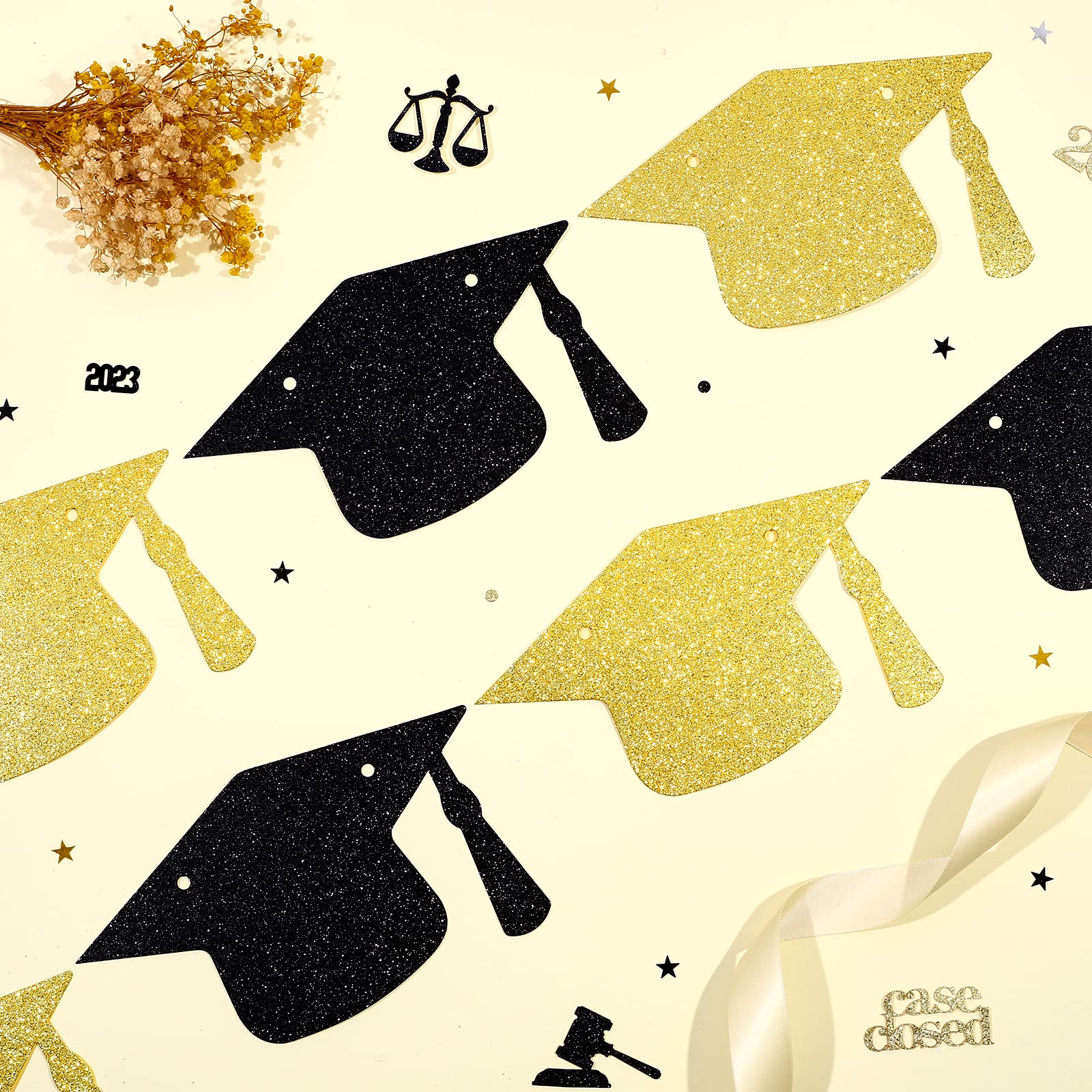 Glitzer Banner 'Class Of 2023' Für Jura-Abschluss – Partydekoration Für Graduation