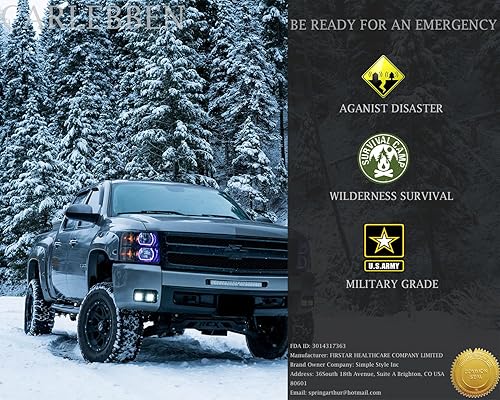 Miniatura 5 de Carlebben Kit de supervivencia Kit de primeros auxilios Kit de emergencia Bugout Bolsa regalos para hombres Equipo táctico Accesorios Molle