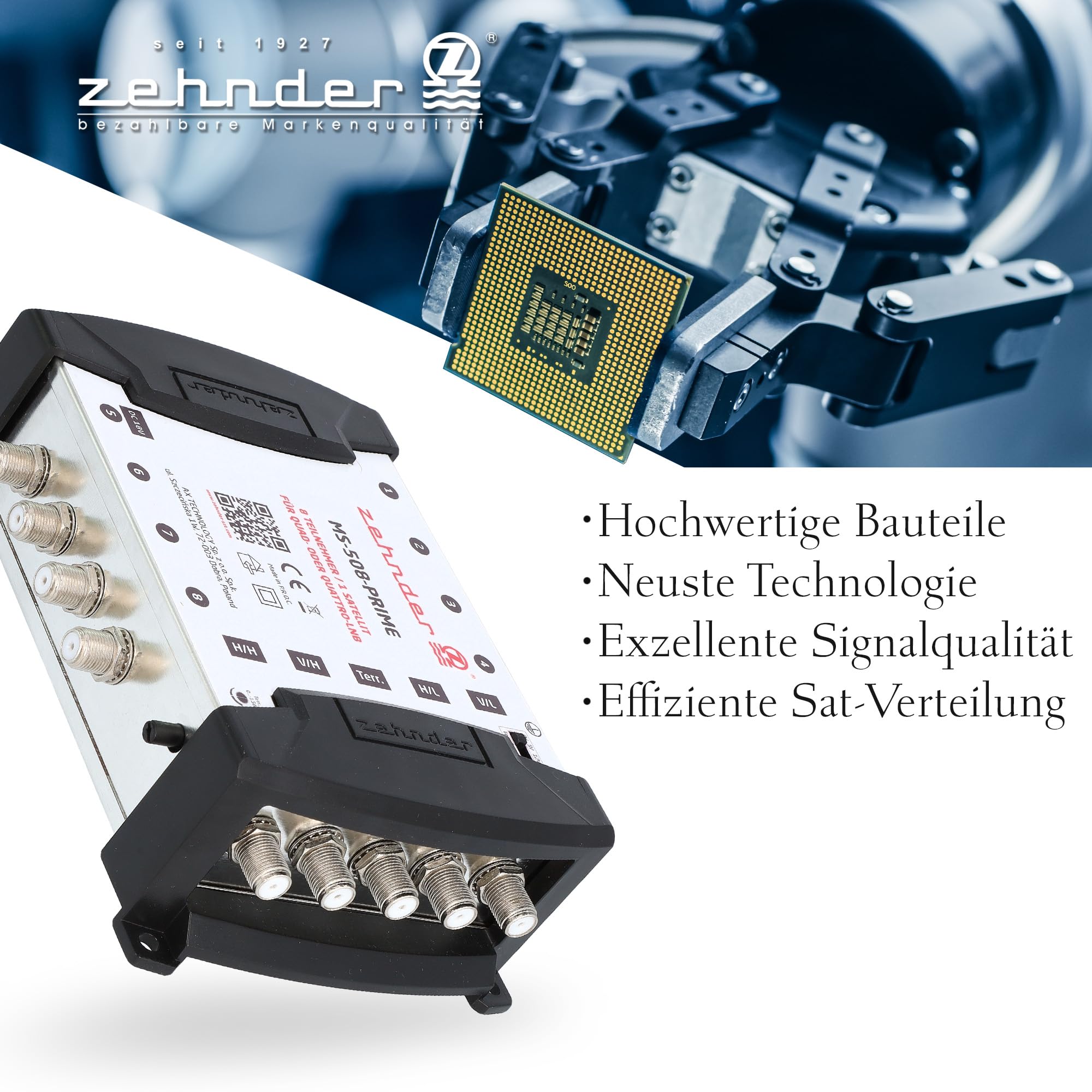 [ Test MOLTO BUONO *] Dieci 5/8 Multiswitch per Quattro & Quad LNB, multiswitch per 1 satellite e 8 partecipanti (TV, ricevitore satellite), distributore digitale HD 4K Matrix satellitare, antenna a