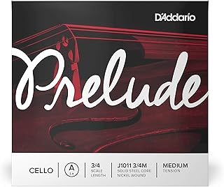 D'Addario Prelude Cello Single A String, 3/4 Scale, Medium Tension