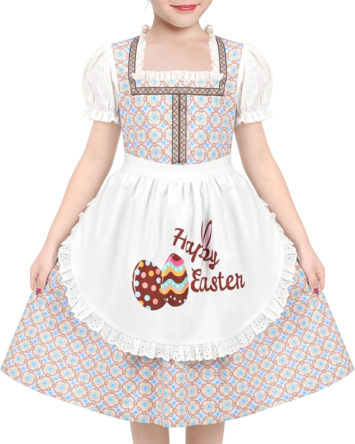 Sunny Fashion Girls German Dirndl Dress Costumes for Bavarian Oktoberfest Vintage Pink