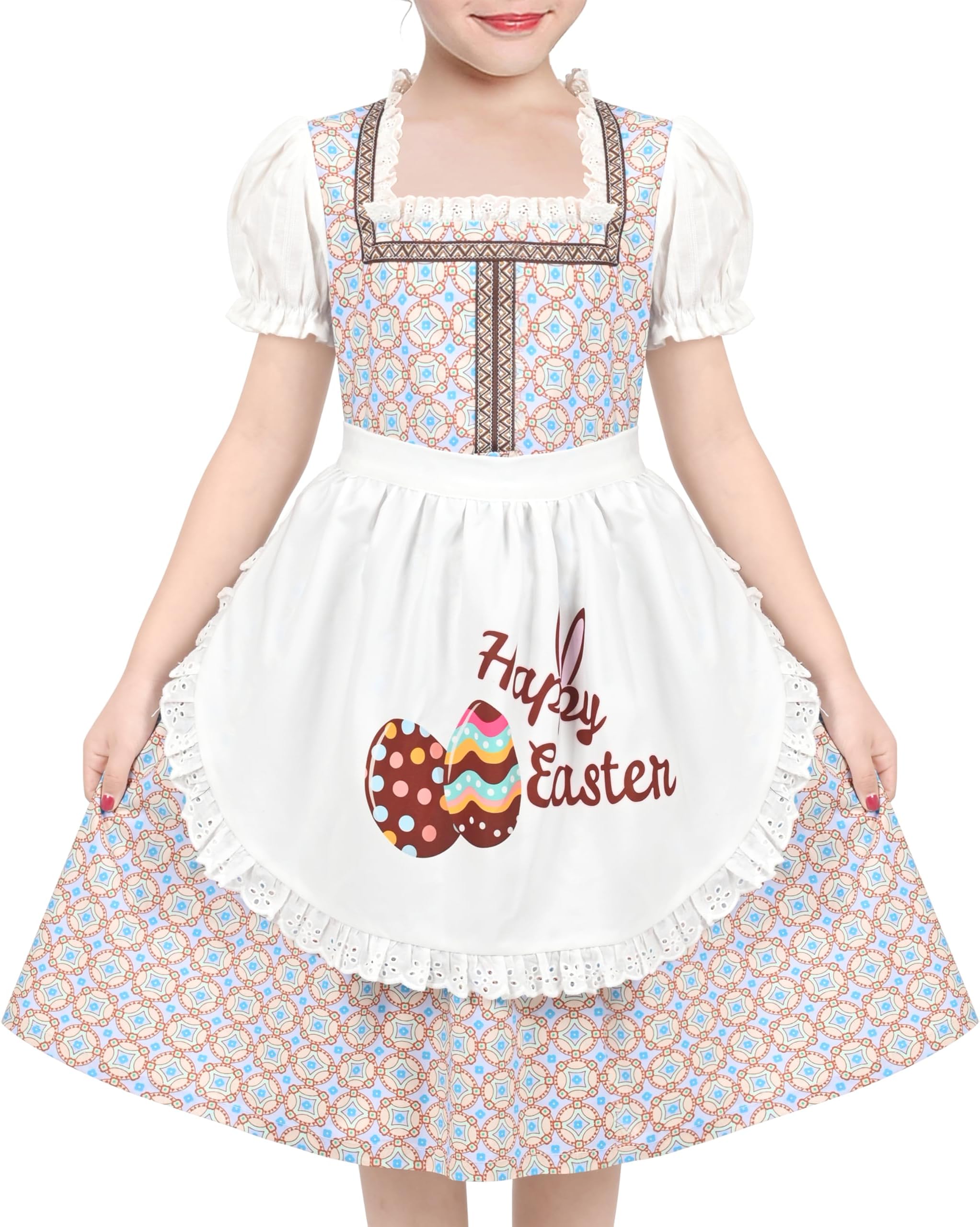 Sunny Fashion Girls German Dirndl Dress S for Bavarian Oktoberfest Vintage Pink Age 6-12 Years