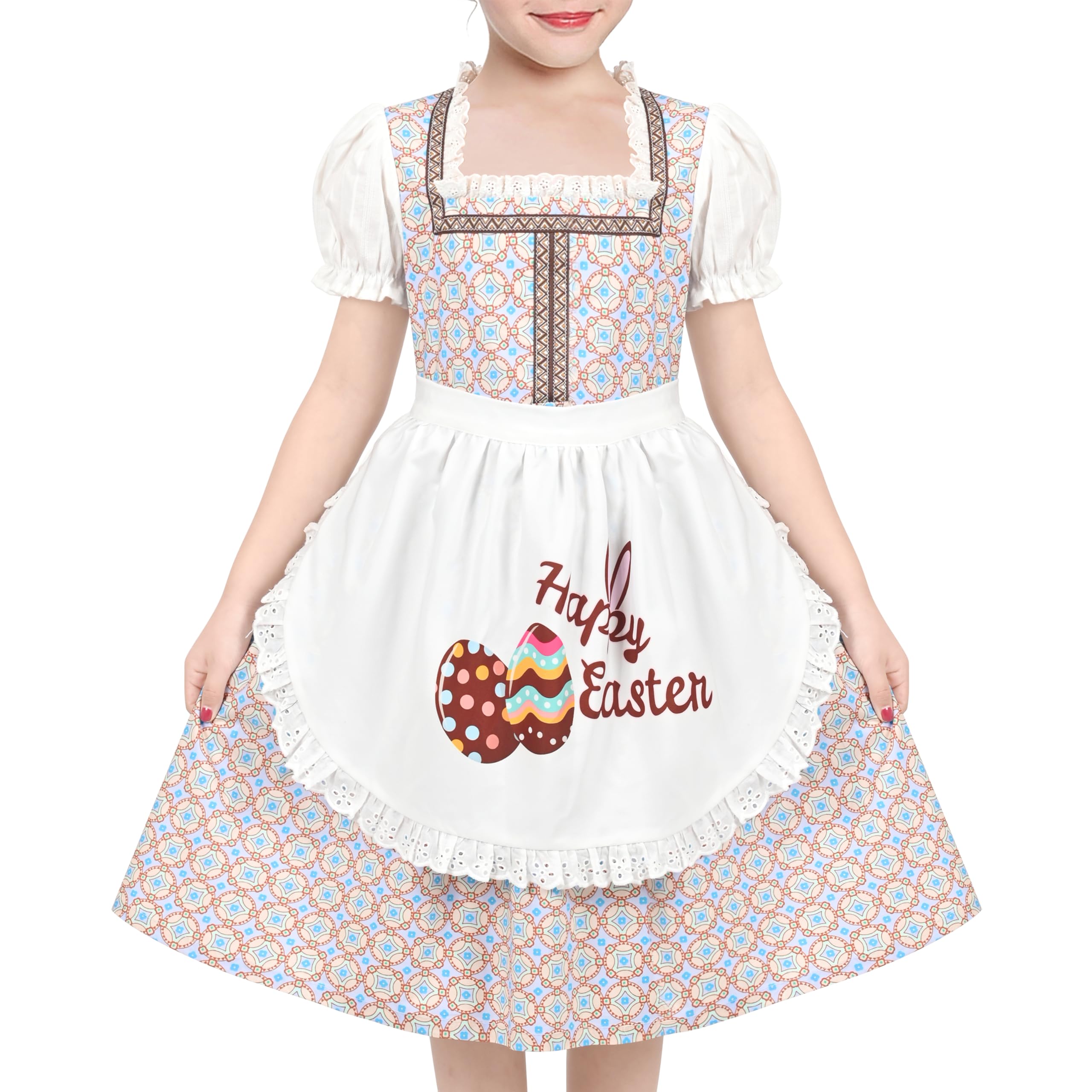 Sunny Fashion Girls German Dirndl Dress S for Bavarian Oktoberfest Vintage Pink Age 6-12 Years