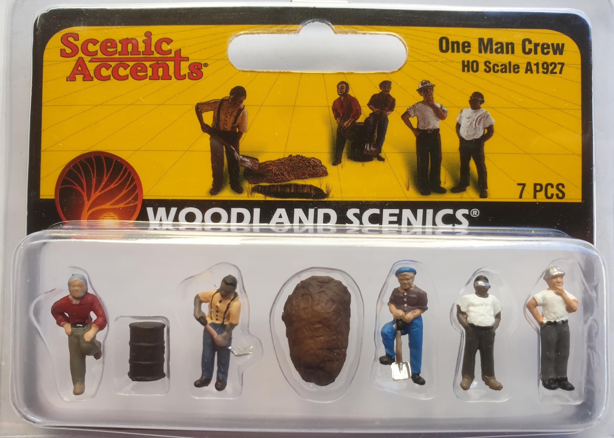 Woodland Scenics A1927 Construction Worker Only One Works Figures Track H0 HO 1:87 One Man Crew