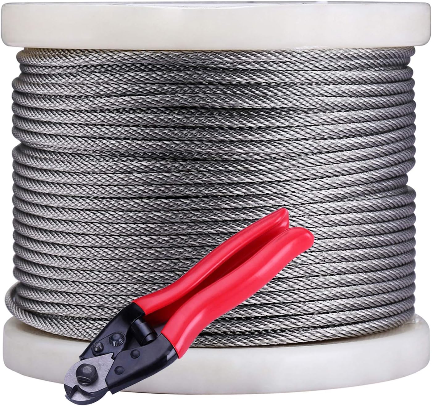1/8 Stainless Steel Aircraft Wire Rope for Deck Cable Railing Kit,7 x 7 500 Feet T 316 Marine Grade Cable Cutter Included