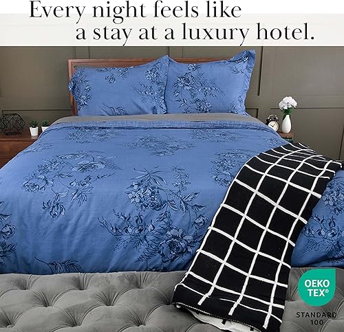 Miniatura 157 de Southshore Fine Living, Inc. Juego de edredón de 2 piezas, tamaño individual, juego de edredón floral con funda de almohada, pájaros y flores