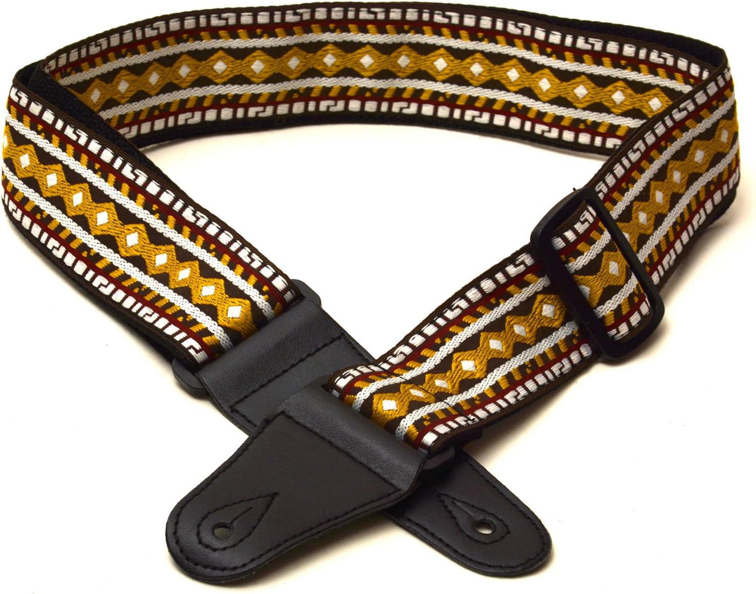 Elagon (MET) Textured Woven Fabric Tapestry Pattern Guitar Strap for Electric, Acoustic and Bass Guitar - Quality Fabric.