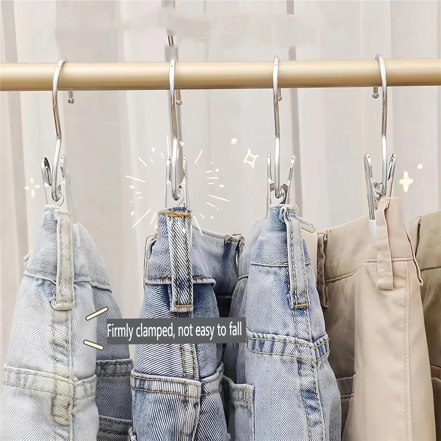 Hanging Clips 50PCS Clothes Pins - for Closet, Travel, Pants, Socks, Handbags for Home