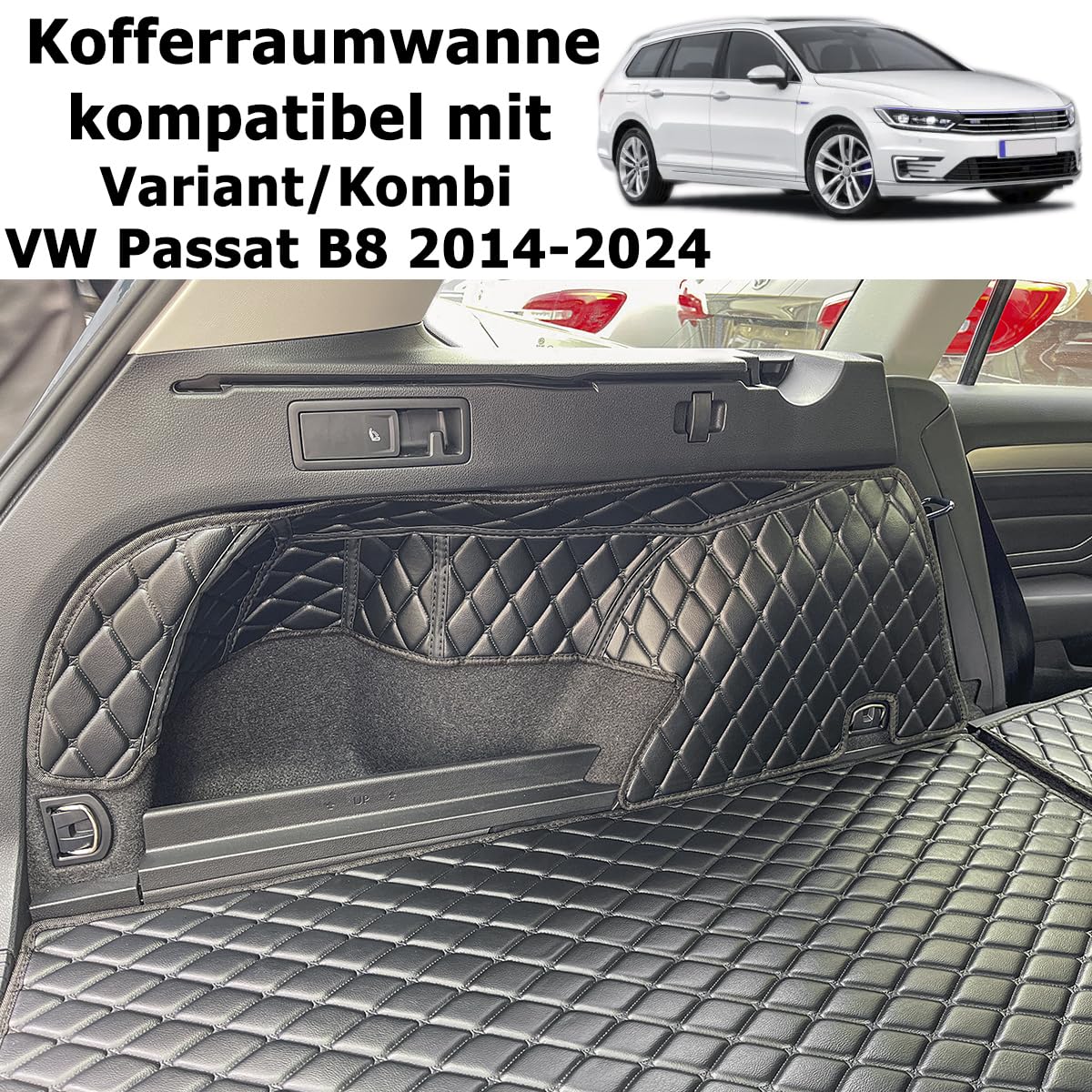 Kofferraumwanne für VW Passat B8 2014-2024 Variant/Kombi | Kofferraummatte kofferraum schutzmatte