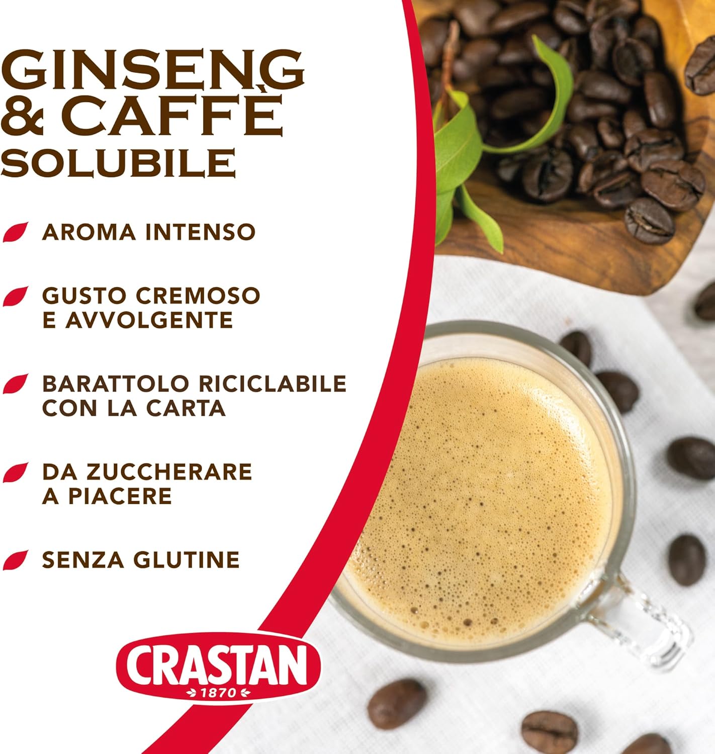 Crastan Ginseng e Caffe Preparato Solubile per Bevanda, 200g - Immagine 2