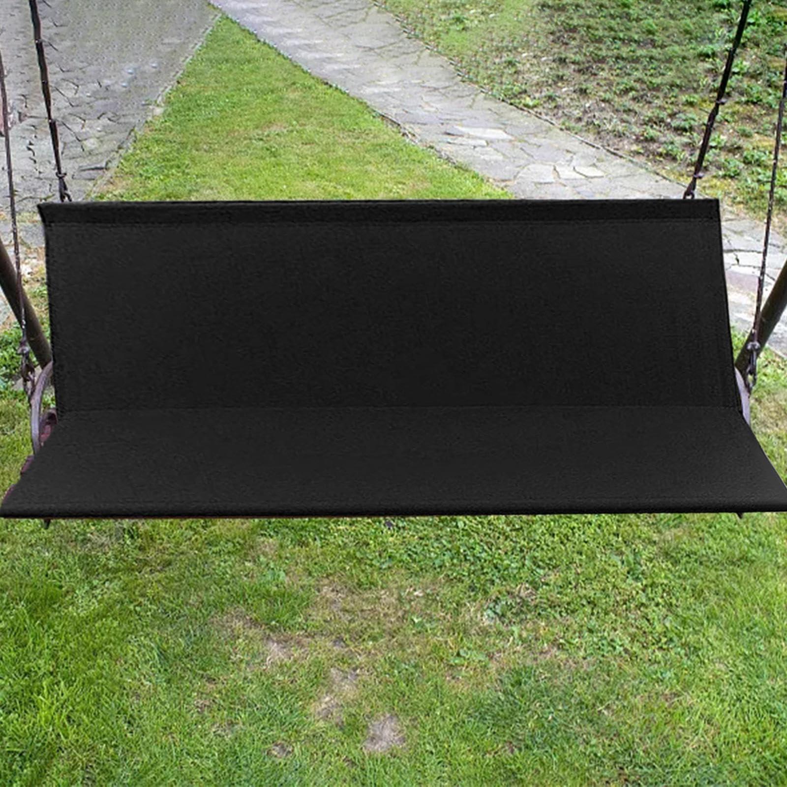 Copertura per Seduta Altalena da Giardino Impermeabile Protezione Antivento in Tessuto Oxford Doppio Strato Facile da Usare Adatta per Parco Terrazzo, Nero, 115x50x50 cm