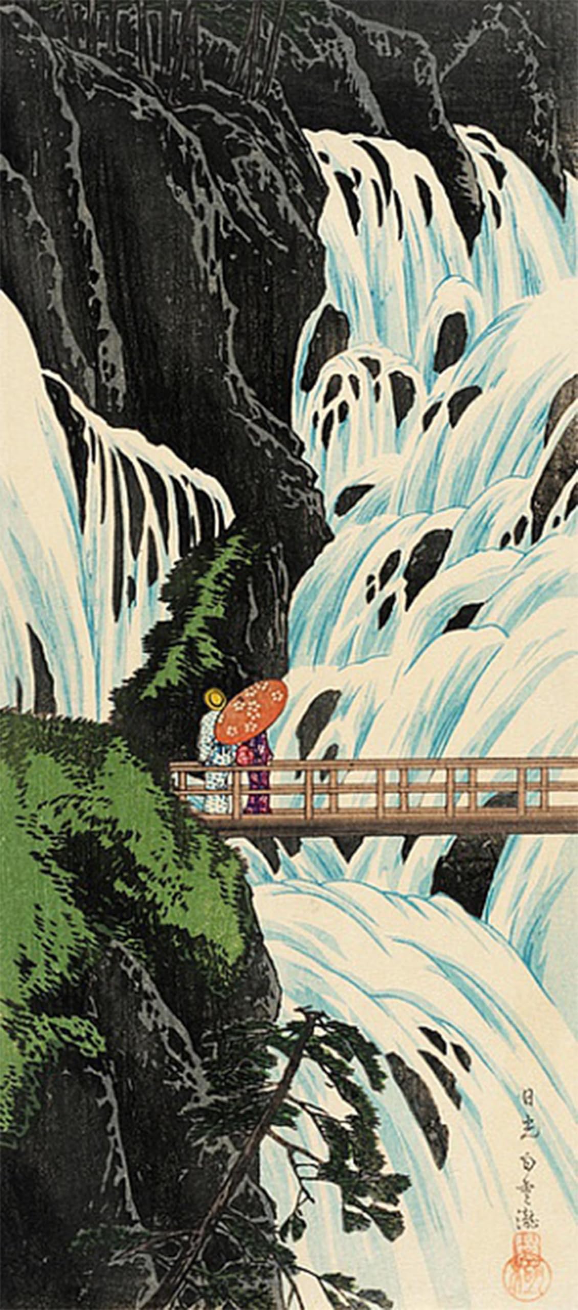 Cuadro Cascata Shiragumo para salón: lienzo Takahashi Hiroaki de 60x90cm 5