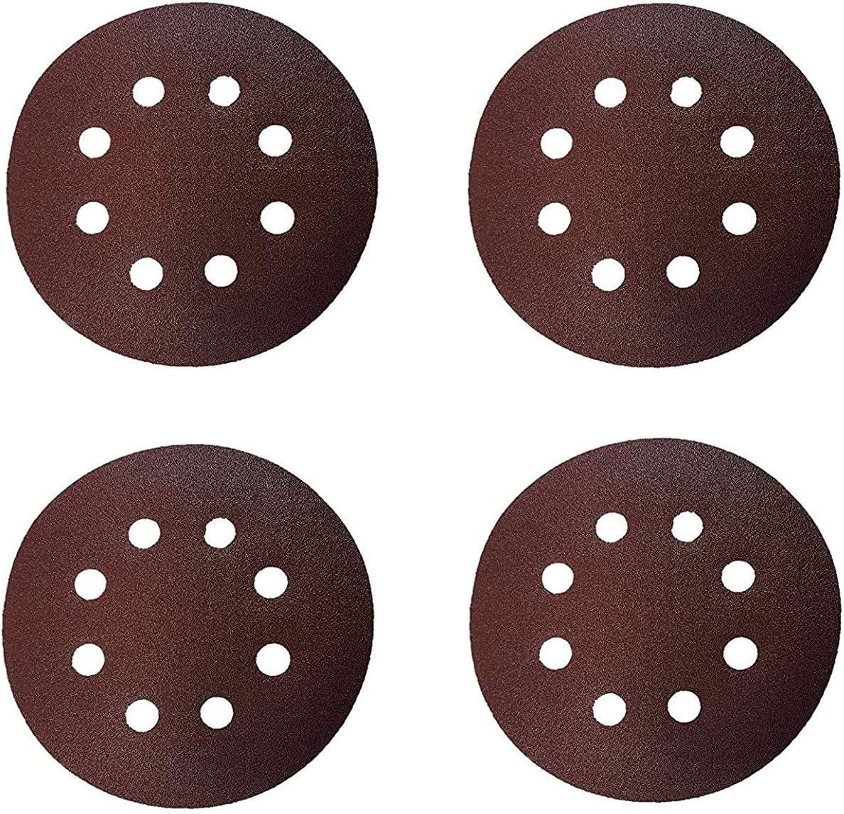 40pc Round Sand Paper Sanding Disc for Orbital Sander 5-Inch - P60, P80, P100, P120