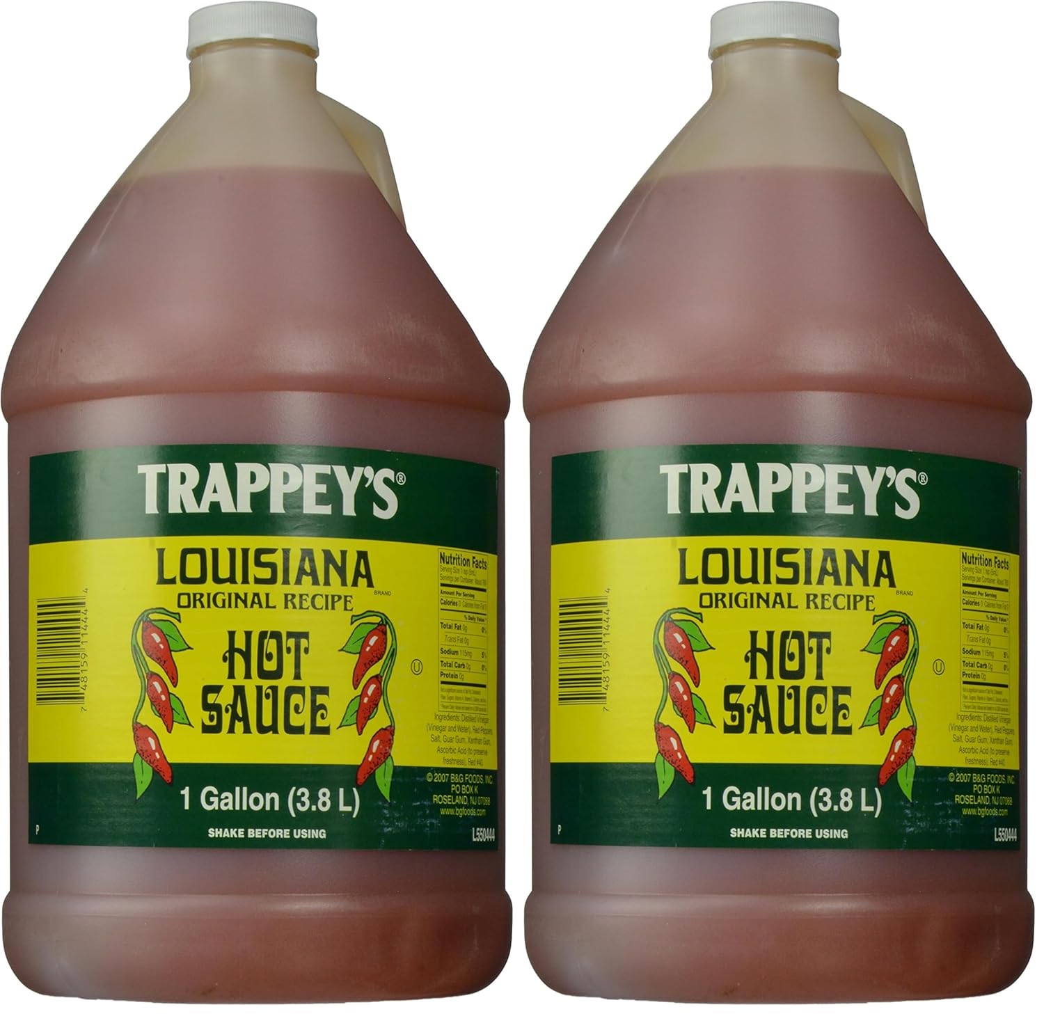 Trappey's Louisiana Original Recipe Hot Sauce - 1 Gallon (Pack of 2)