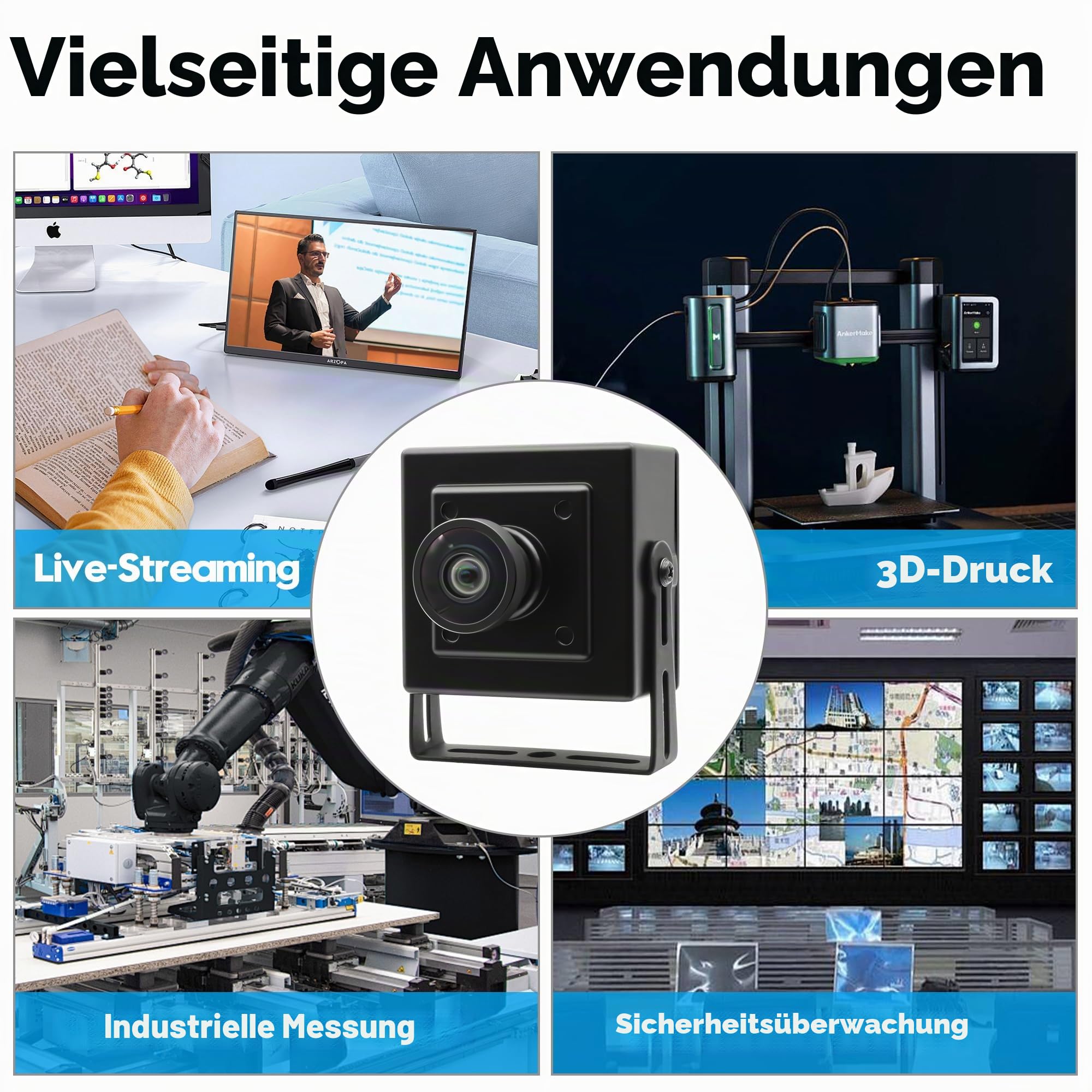 Svpro High Speed USB Kamera für Computer 1080P 60fps,720P 120fps,360P 260fps Machine Vision Industriekamera 120Grad Weitwinkel Lighturn Kamera USB2.0 Sicherheitskamera für Windows Linux Android MacOS
