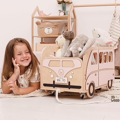 Miniatura 8 de Personalized Wood Toy Box for Girls - Wooden Toy Chest for Kids Nursery Organization - Toy Organizers And Storage Furniture for Playroom - Kids Room