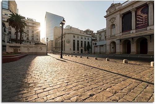 Miniatura 1 de afto Sunrise In Santiago, Chile Poster Canvas Prints Wall Art For Living room Bedroom Wall Decorations Unframed 36"x24"