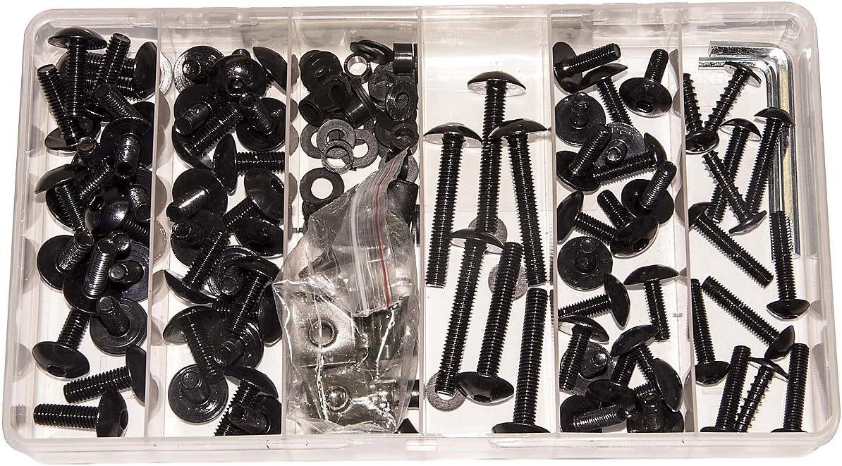 Yana Shiki(FBK-10K) Black Fairing Bolt Kit