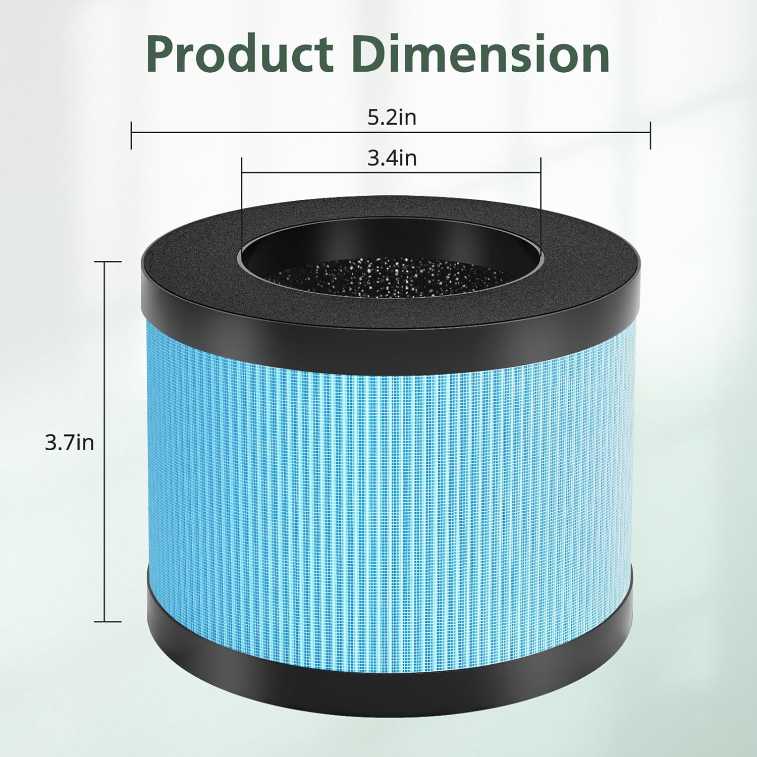 MK-06 Air Filter Replacement Compatible with MK-01 Air Purifier, Upgraded 4-in-1 HEPA DH-JH01 Filter for ToLife TZ-K1, for FreAire KN6391, for Kloudi DH-JH01, for POMORON MJ012H MJ001H, 3 Pack - Image 3