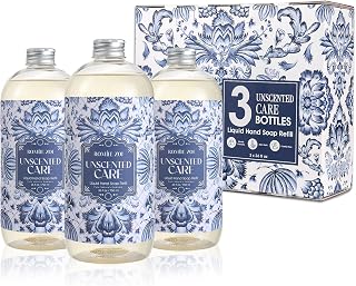 ROMIIE ZOI Liquid Hand Soap Refills Gift Set – Unscented – 3 x 26 Fl Oz Bottles – Plant-Based, Non-Toxic, Fragrance-Free & Gentle Moisturizing Formula – for Sensitive Skin, Bathroom, Kitchen