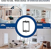 Vista 5 de Caja de soporte de montaje de bajo voltaje de 1 cuadrilla, placa de pared multiusos para paneles de yeso (paquete de 10, negro)