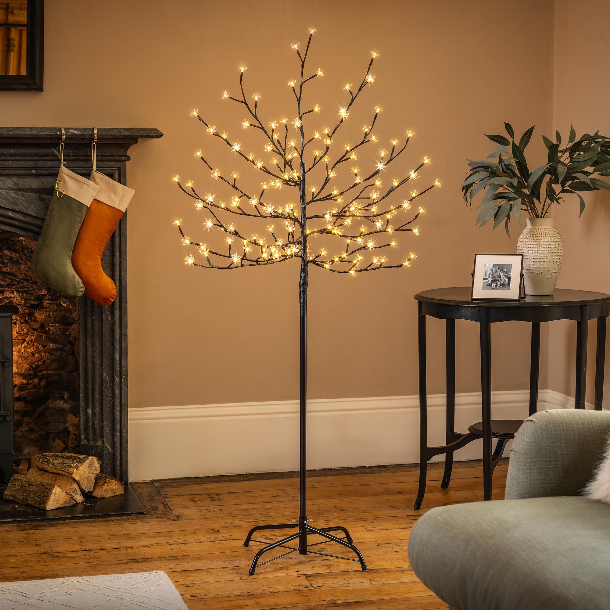 Christow White Warm Led Cherry Blossom Tree