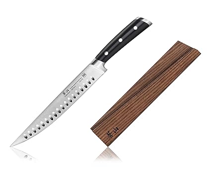 Cangshan TS Series 1020762 Swedish Sandvik 14C28N Swedish Steel Forged 9-Inch Carving Knife And Wood Sheath Set