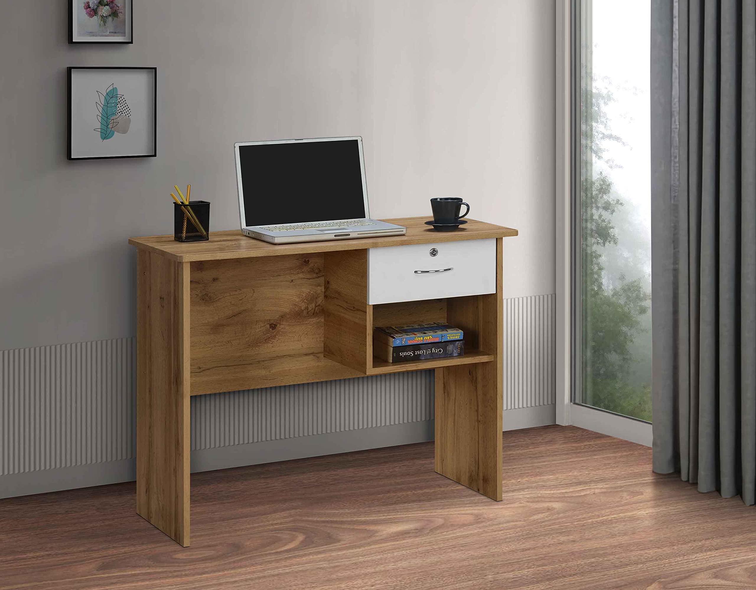 Buy DeckUp Plank Yonne Engineered Wood Study Table and Office Desk