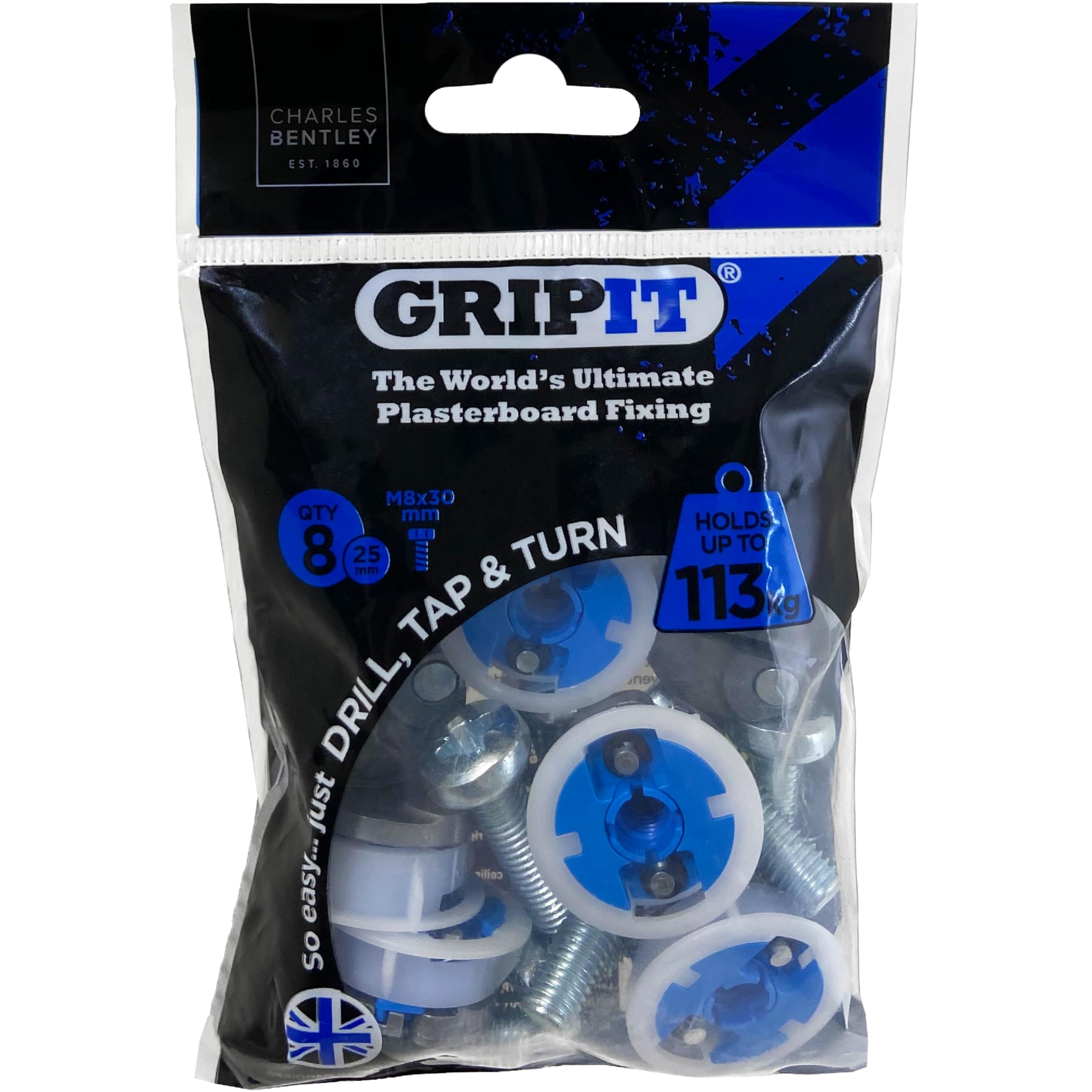 252-308 - Blue/25Mm - Pack Of 8 5060434881366