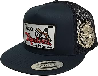 TEQUILEROS DE Jalisco PLACA 2 Logos Logo Gray HAT MESH Navy