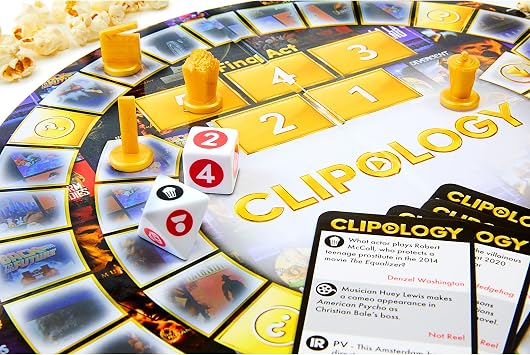 Clipology Game - The Premier Streaming Board Game Featuring Real Clips From The World's Best Movies & TV Shows | Movie Trivia Game