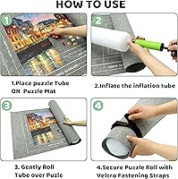 Vista 3 de 3000 PIEZAS - Tapete para Rompecabezas Enrollable Tapete para Rompecabezas Enrollable Almohadilla Enrollable para Guardar con Bandejas para Mesa