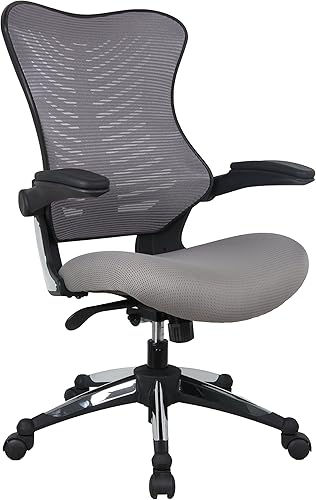 Miniatura 6 de Sillas de Oficina para Visitantes de OfficeFactor con Brazos Abatibles – Cómodas de Malla, Contorno Ergonómico, Muebles Modernos Convertibles