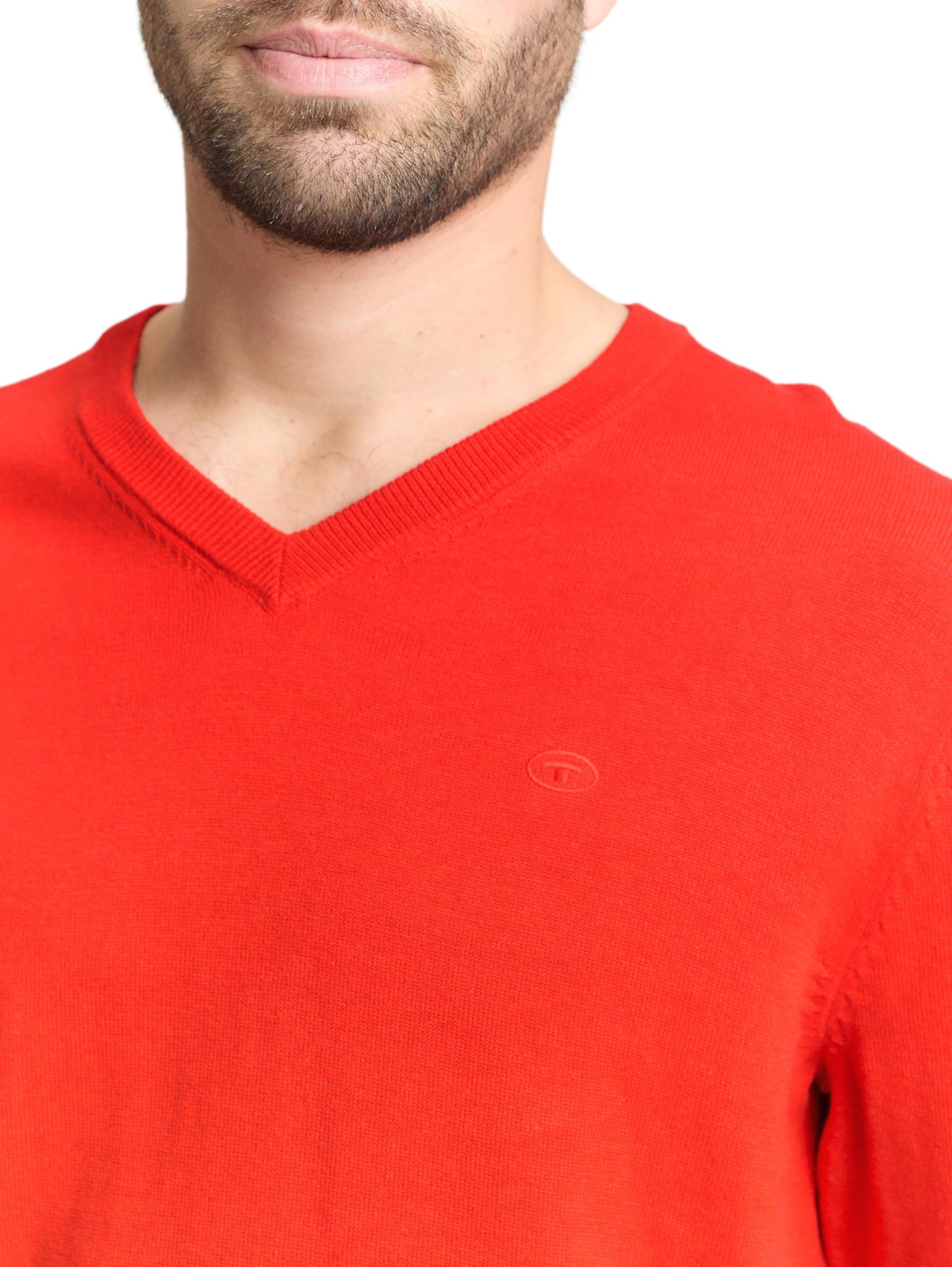 TOM TAILOR Uomini Maglione basic con scollo a V