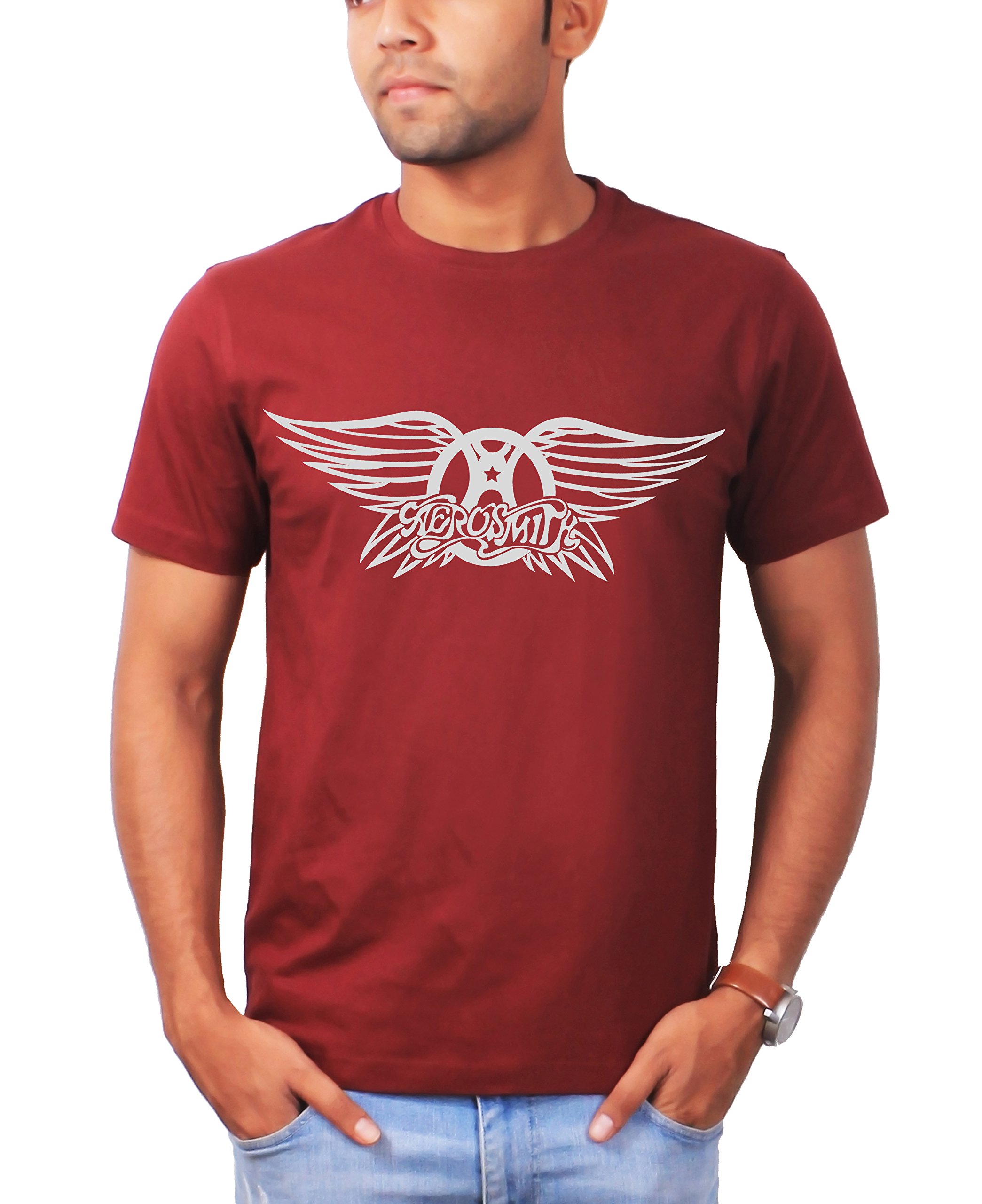 The Banyan Tee Half Sleeve Premium Printed Cotton Music T-Shirt Style Code: M_Logo_AEROSMTH