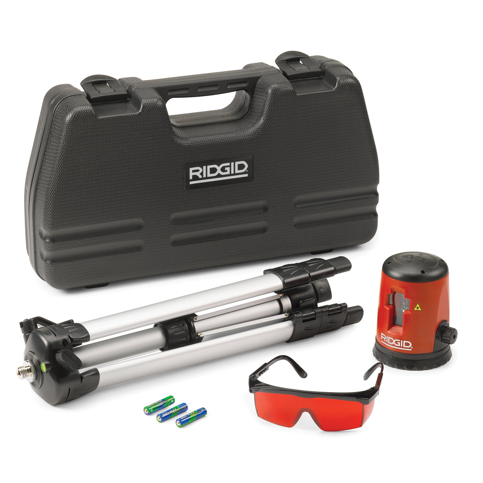 RIDGID 38758 Kit Livella Laser a linee incrociate auto-livellante, Micro CL-100, livella laser orizzontale e verticale con portata interna di 30 metri